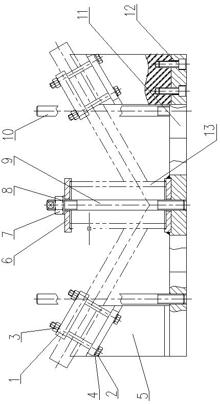 Tree-shaped structure pipe welding anti-deformation device and positioning method thereof