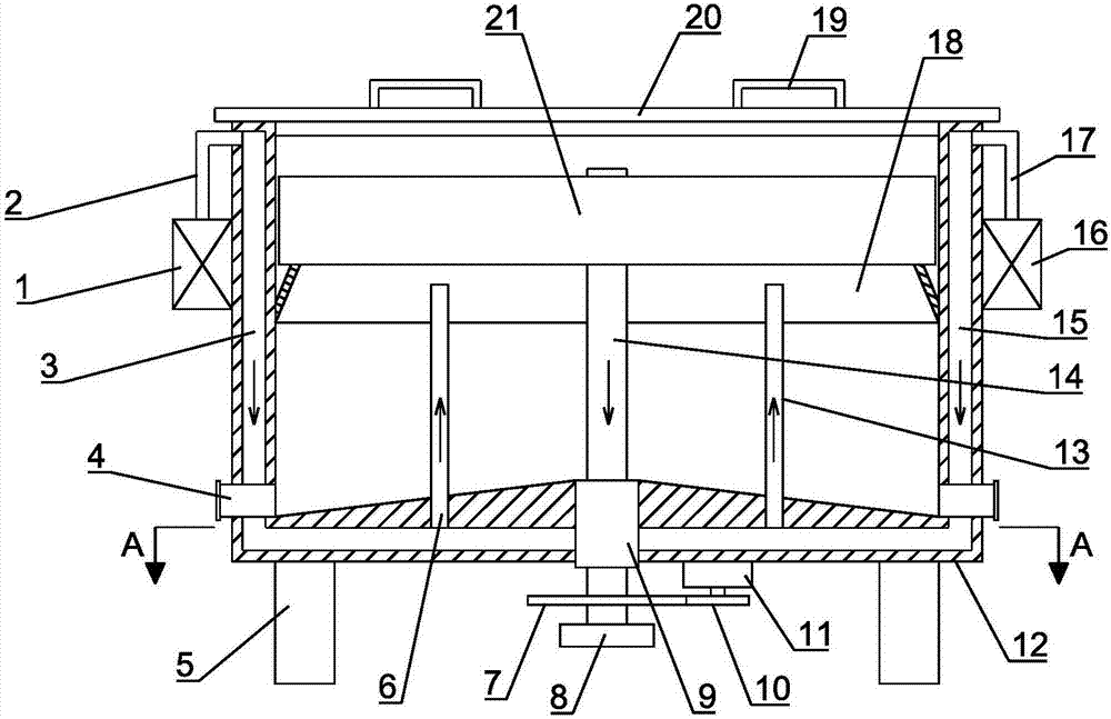 Preheating pulsing type small tea leaf water removing device