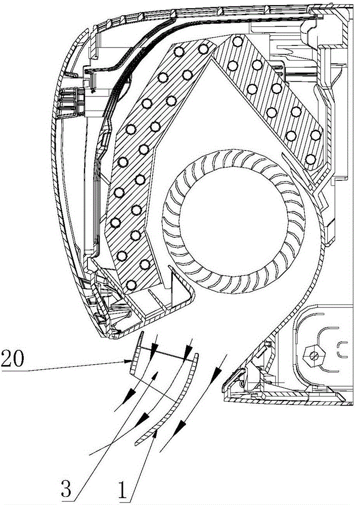 Air conditioner air guiding structure and air conditioner