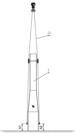 Ship ultrahigh stand column hoisting tool and hoisting method thereof