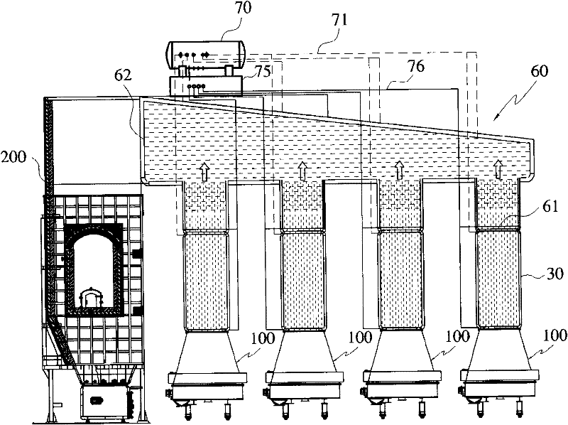 Thermal recovery system with improved thermal efficiency and thermoelectric combined production system equipped with the thermal recovery system