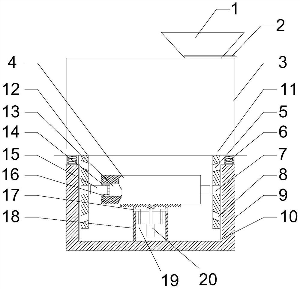 A simulation device for instability and failure of collapsed rockfill body