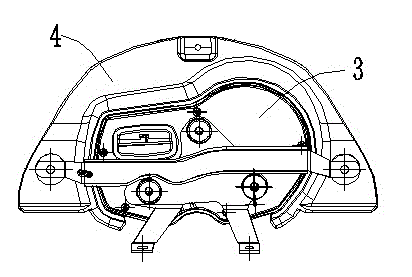 Installation bracket for motorcycle instrument