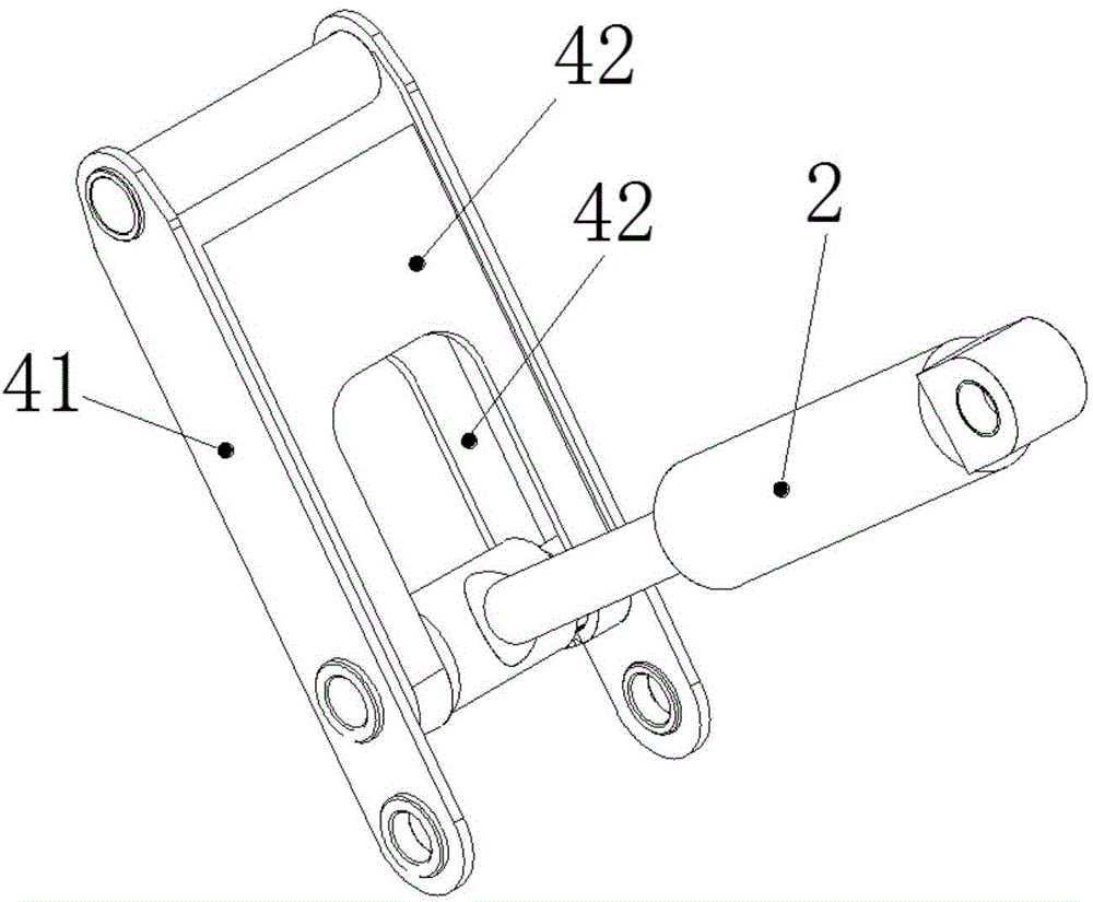 Supporting leg mechanism and bridge detection vehicle