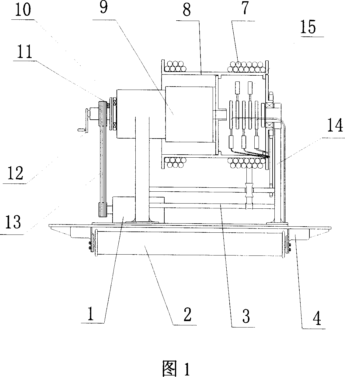 Folding and unfolding cable reeling device for moving system commercial power supply