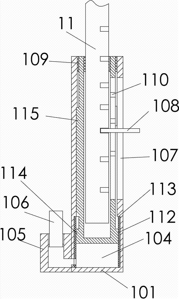 Novel punching rack supporting and jacking structure