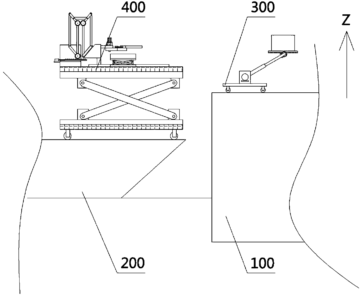 Cargo handling device for wharf