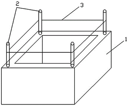 A method for constructing a slope ecological protection base material with grooves and pits on the slope surface