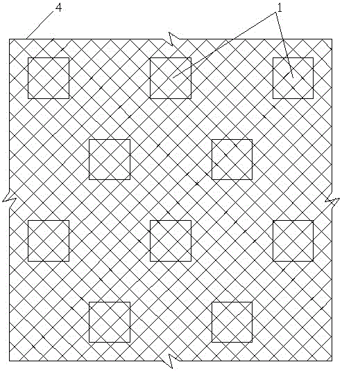 A method for constructing a slope ecological protection base material with grooves and pits on the slope surface