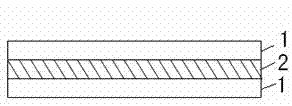 Method for preparing electromagnetic shielding composite material with ferrum-based amorphism/ nanocrystalline strip serving as patch layer