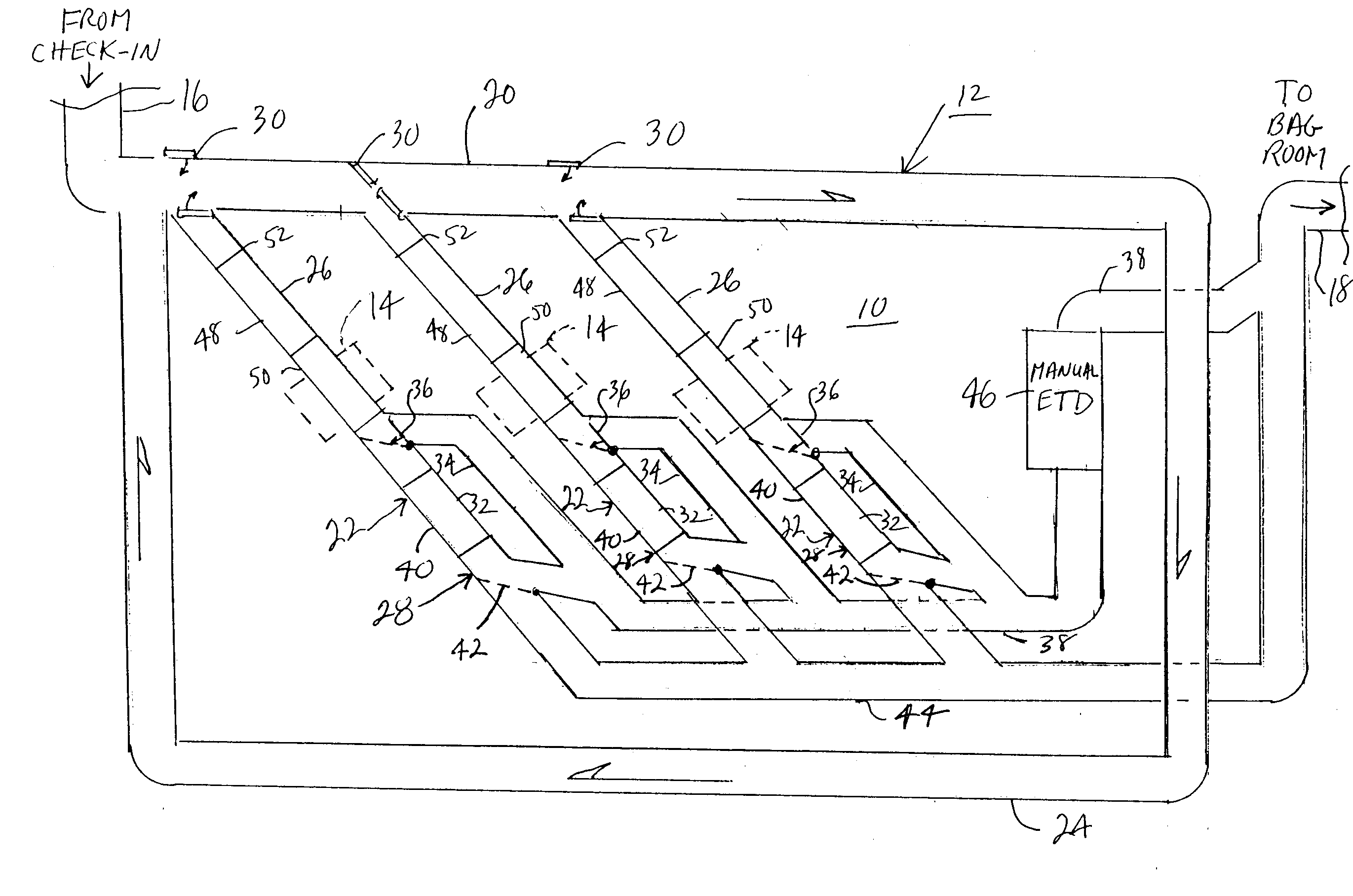 Baggage screening system and method