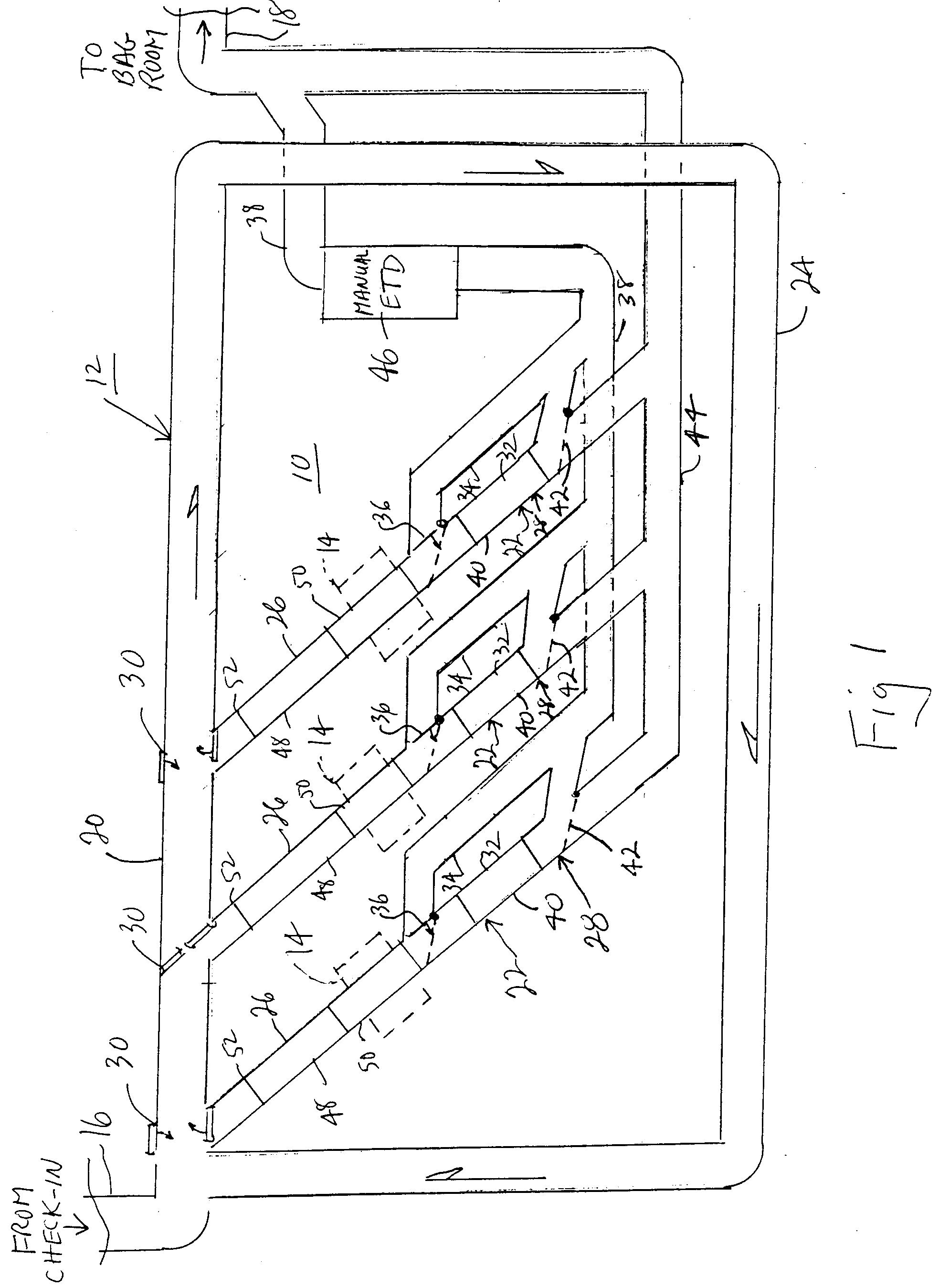 Baggage screening system and method