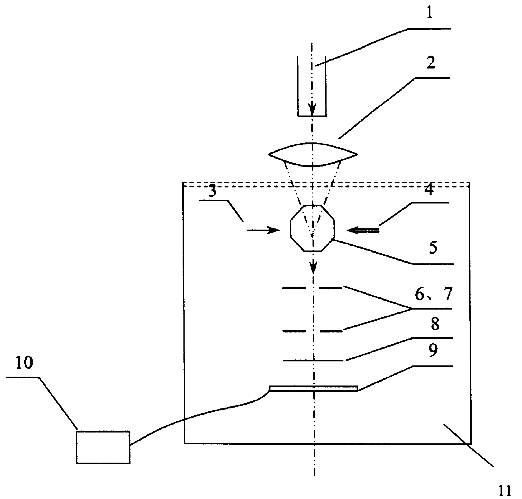 Atomic beam phase contrast imaging device