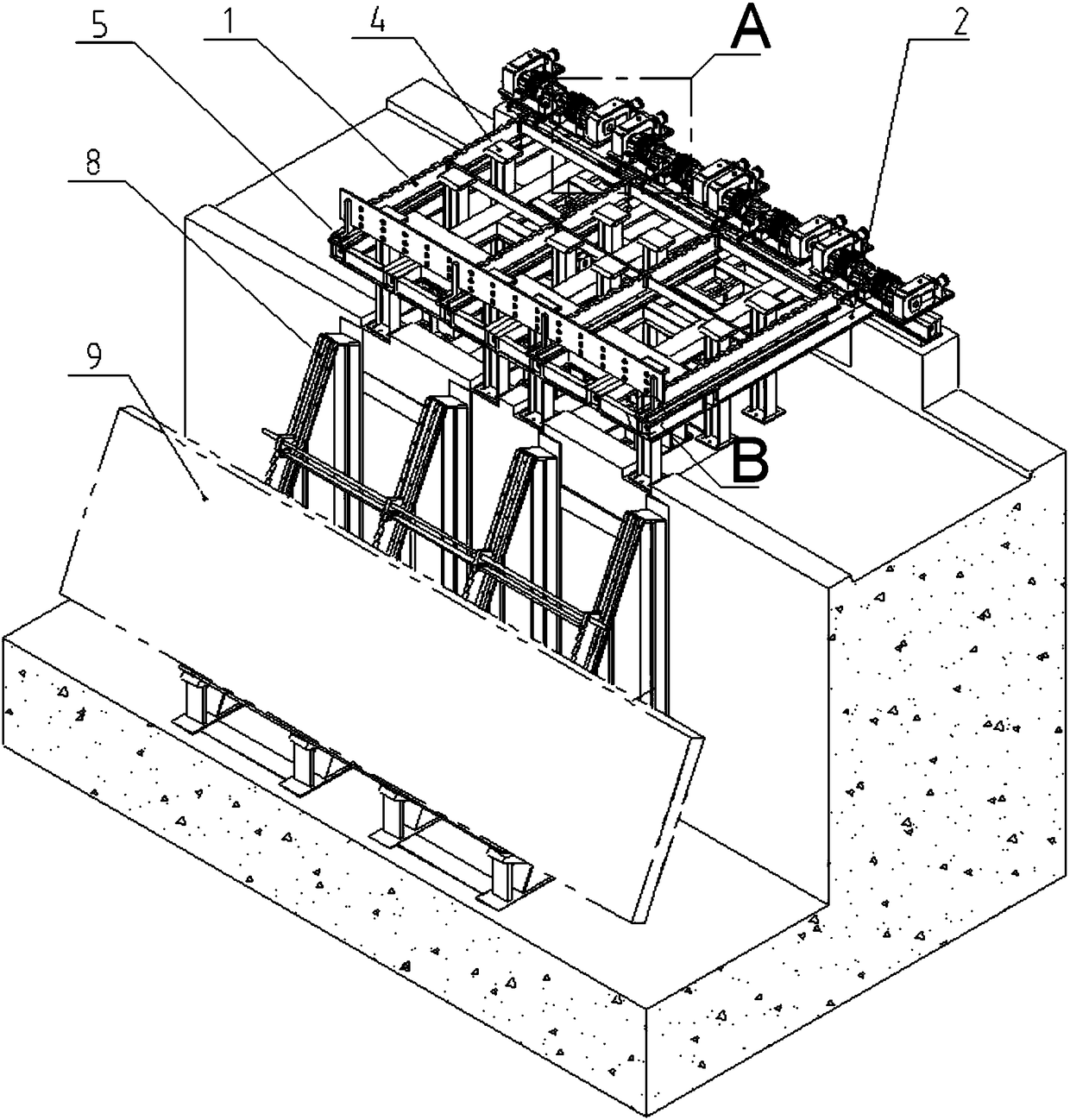 An extra thick plate quenching device