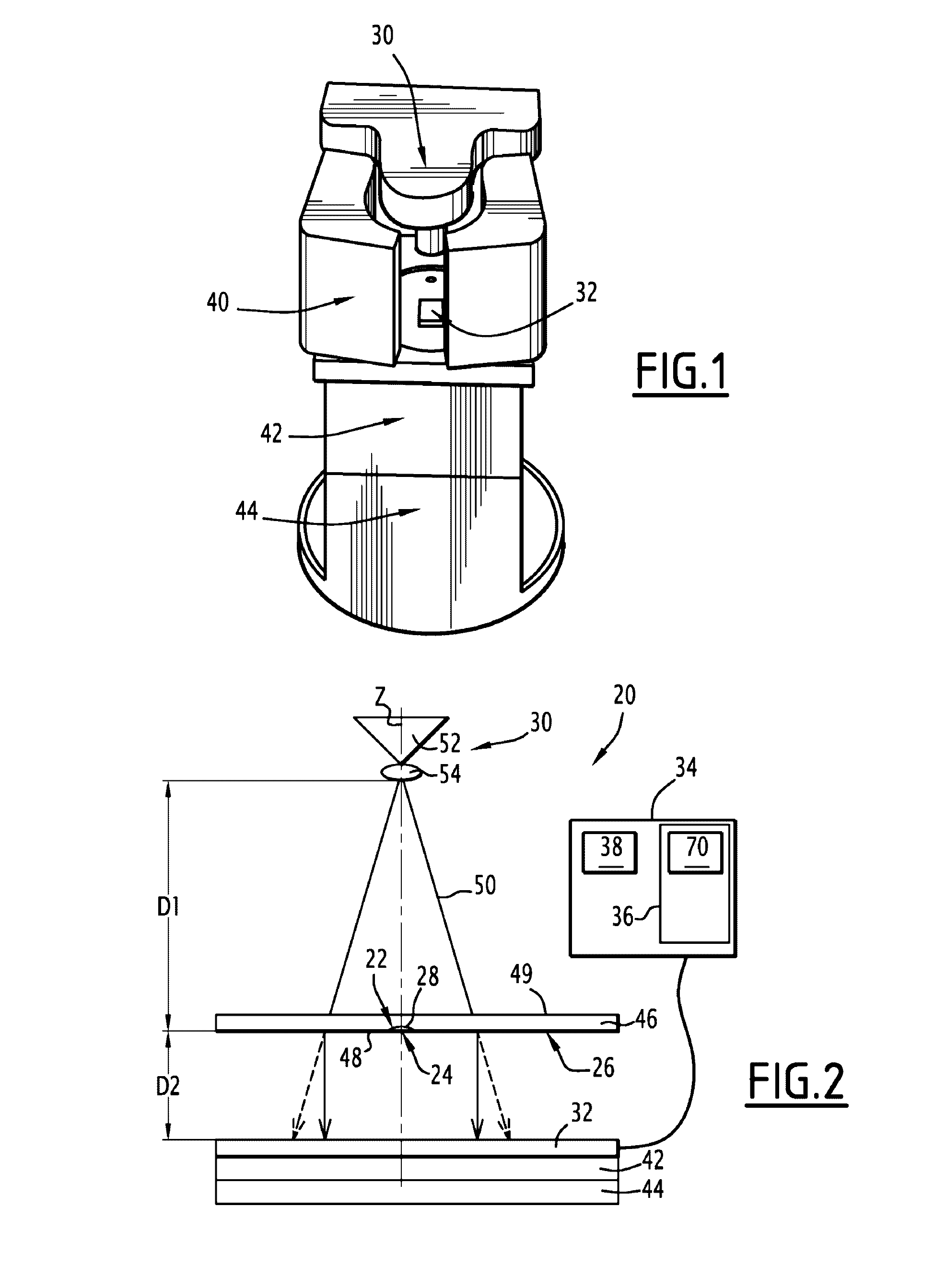 Method and system for detecting at least one particle in a bodily fluid, and associated method for diagnosing meningitis
