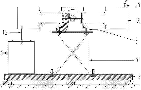 Clamping vibration device for integral torsional fatigue test of crankshaft