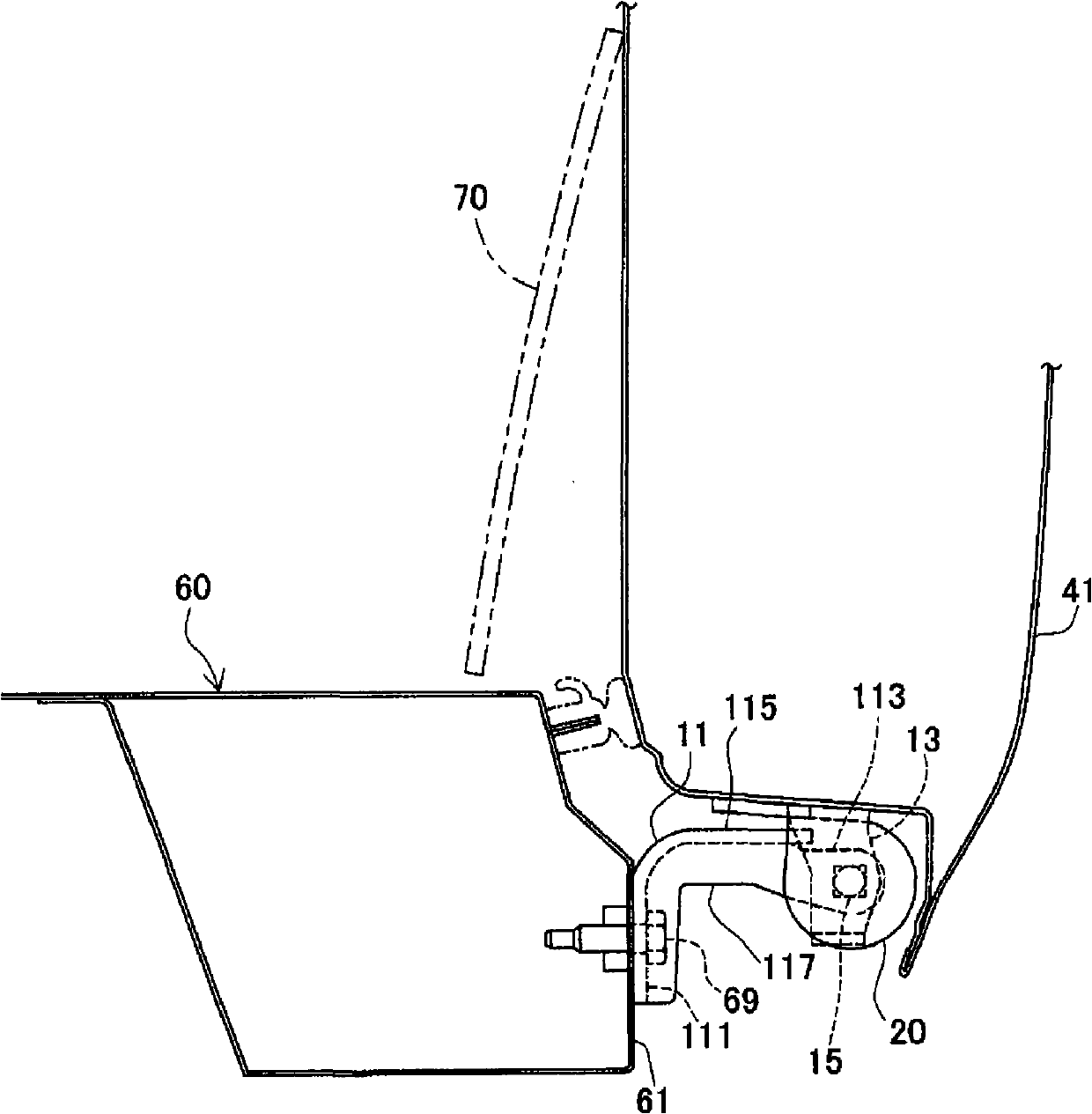 Door opening/closing device for vehicle