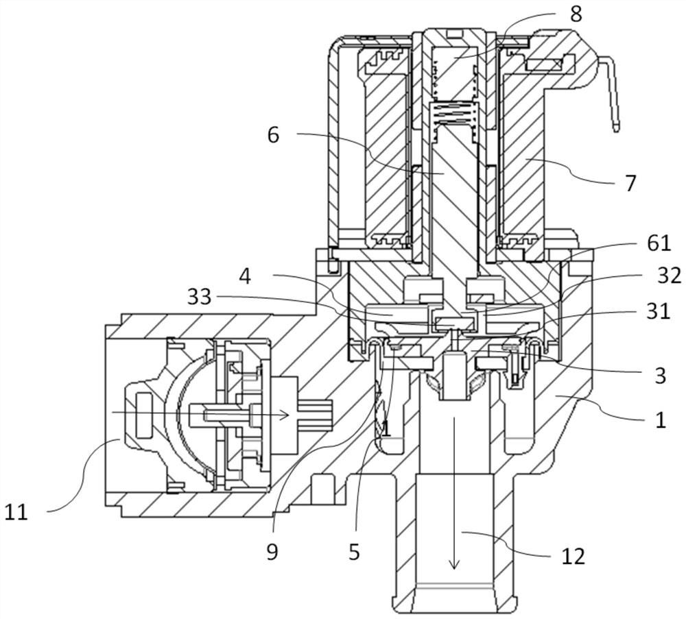 Valve, control method of valve, water filtering device and control method of water filtering device