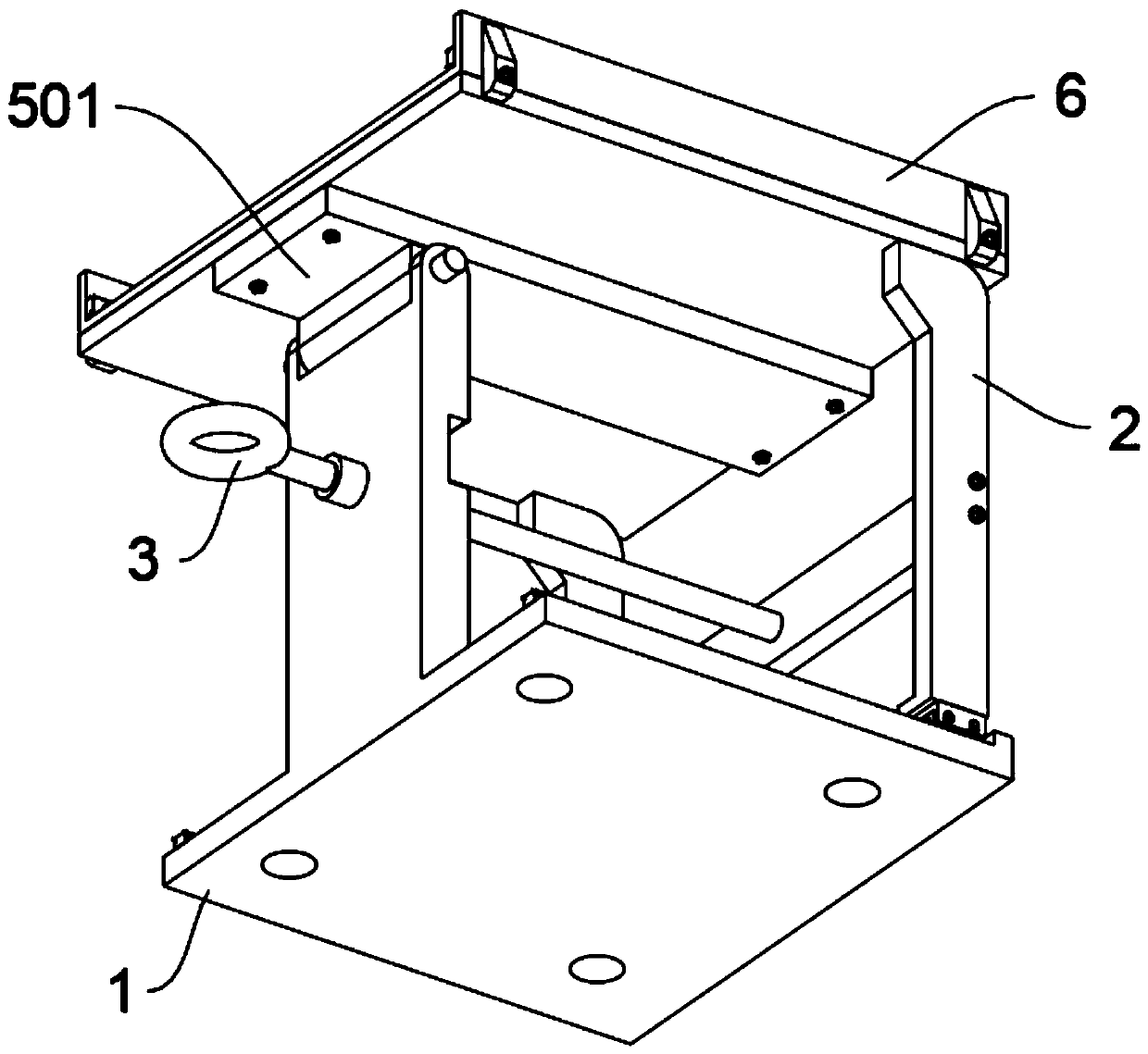 Positioning mechanism for trial assembly for erection of platform type power tower