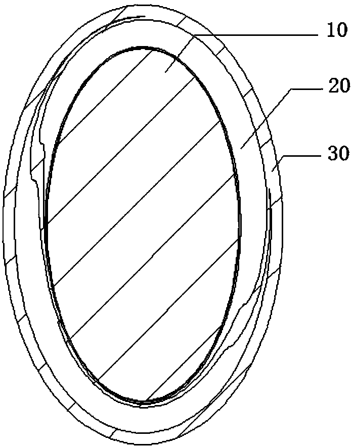 Inflation-free oval waveguide and preparation method thereof
