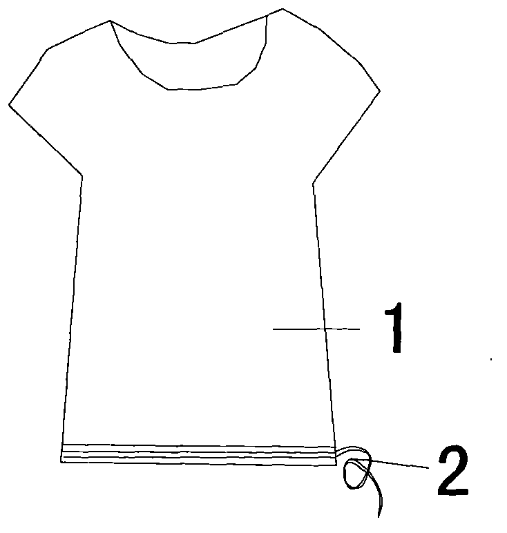 Half-sleeved shirt with rope and good water absorption ability