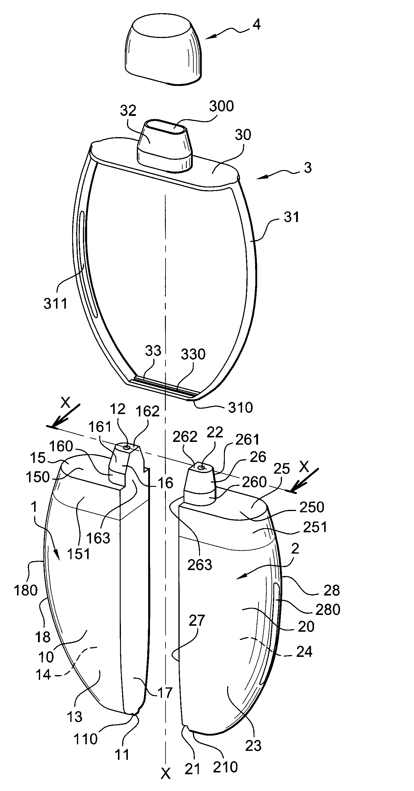Packaging and application device