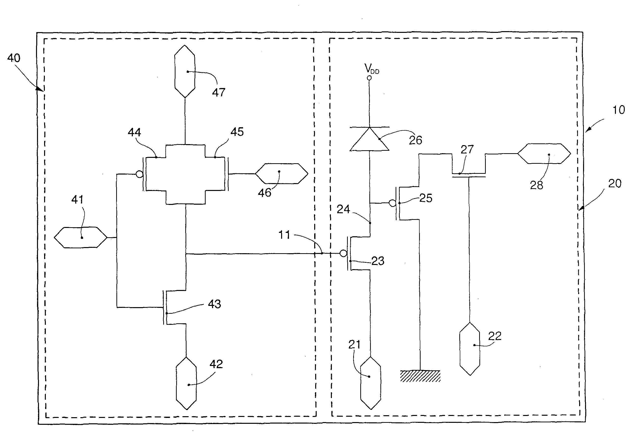 Photo-detector device for electro-optical sensors with variable light dynamics