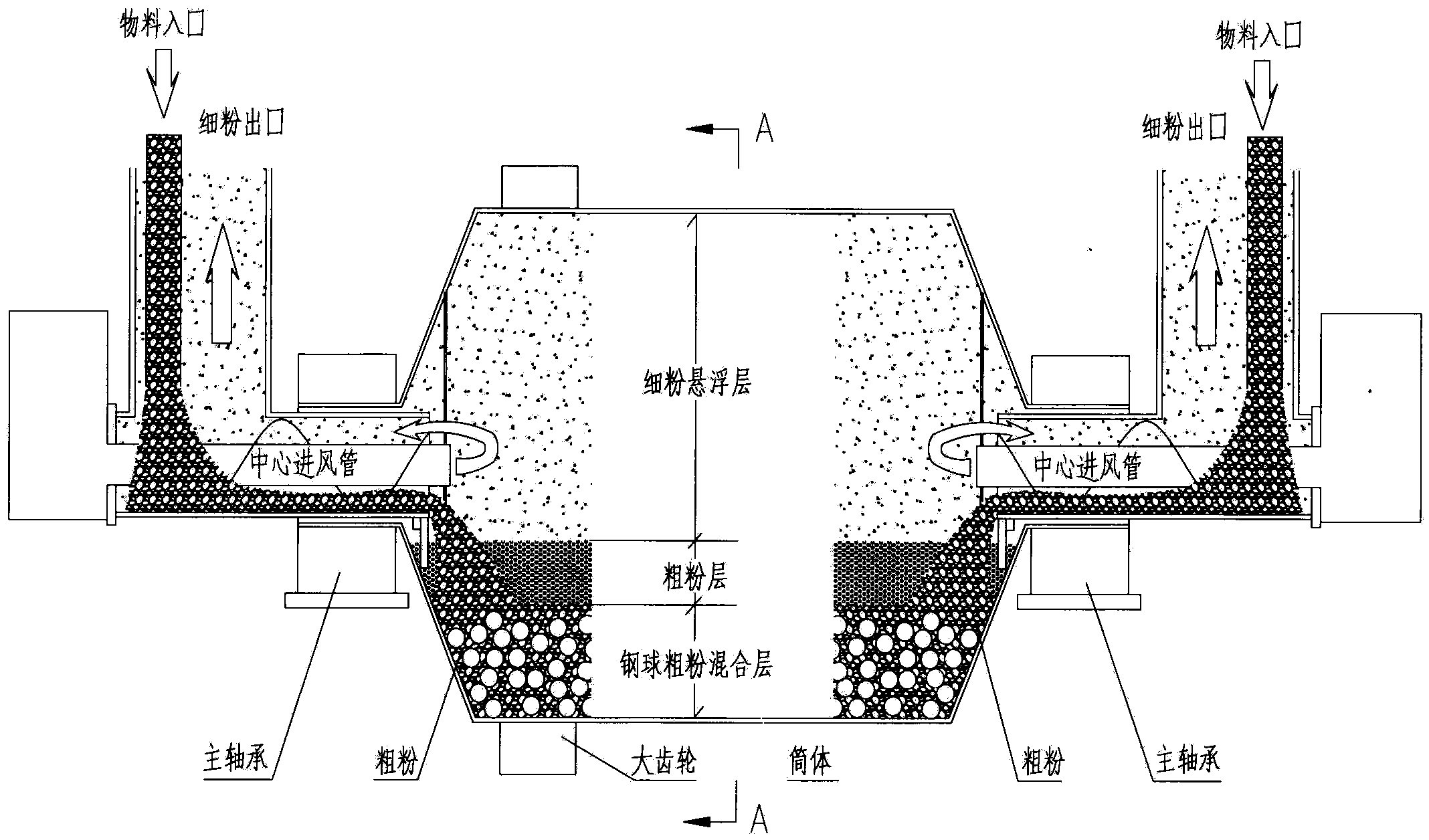 Dynamic weight measuring method for steel ball mill