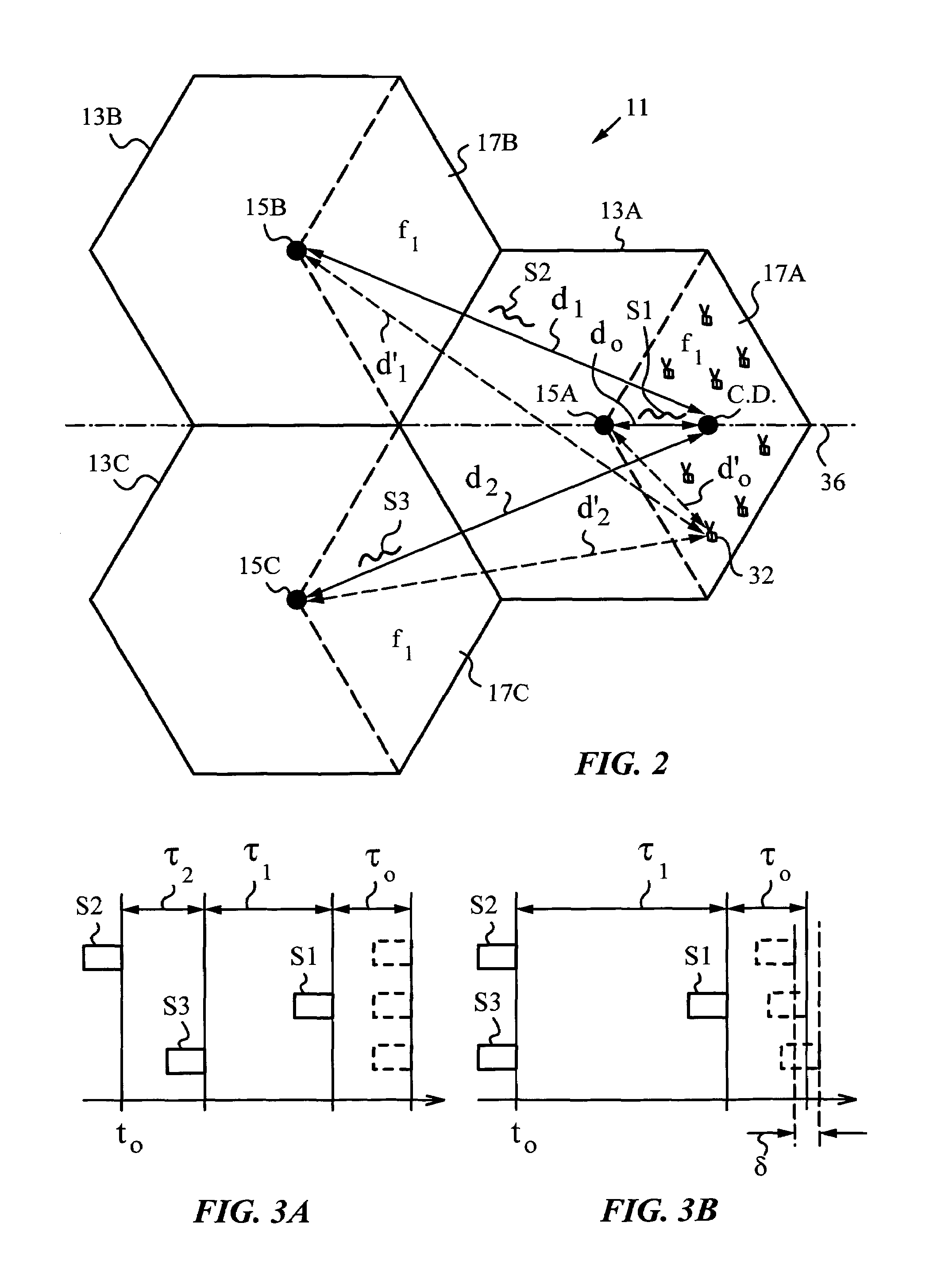 Method and wireless communications systems using coordinated transmission and training for interference mitigation