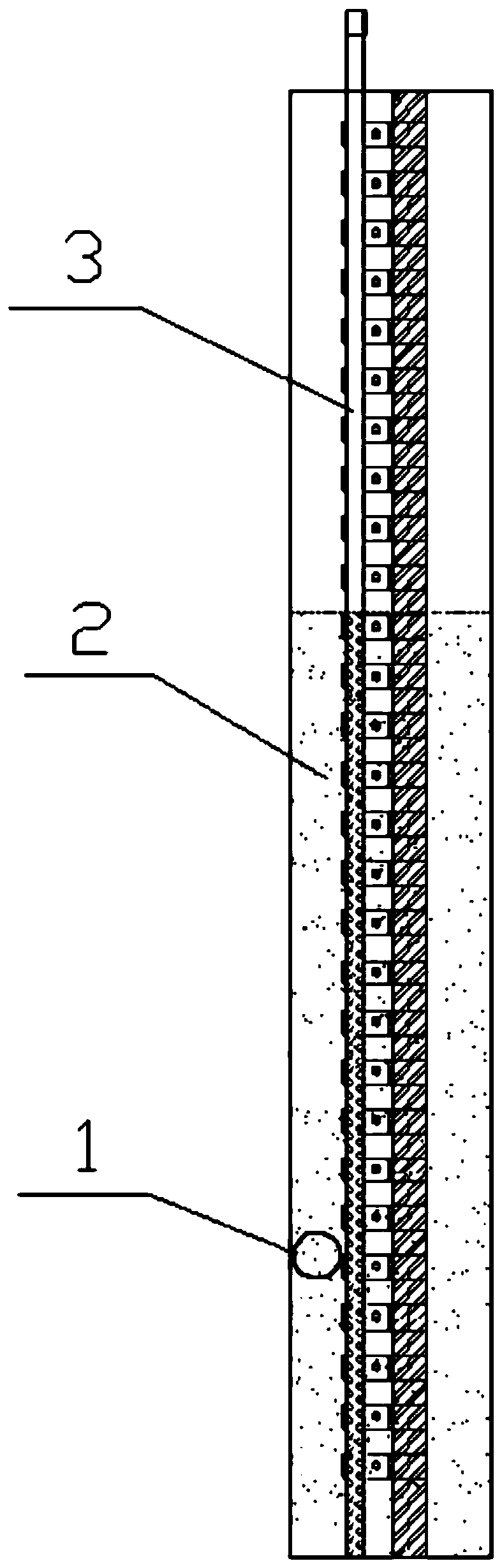 Coke mixture liquid of deep well type DC grounding electrode and filling method thereof