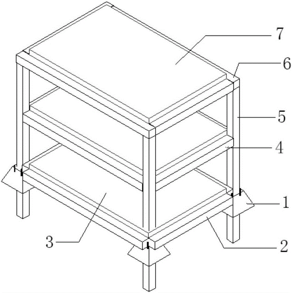 Assembled type garage structure system based on precast piles and method