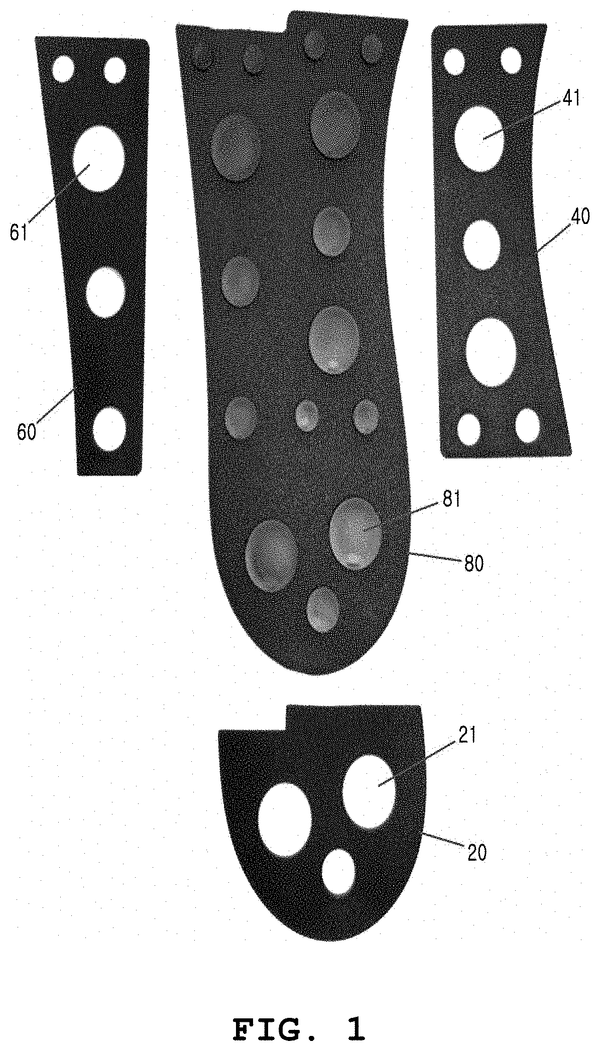 Assembly-type insole for footwear