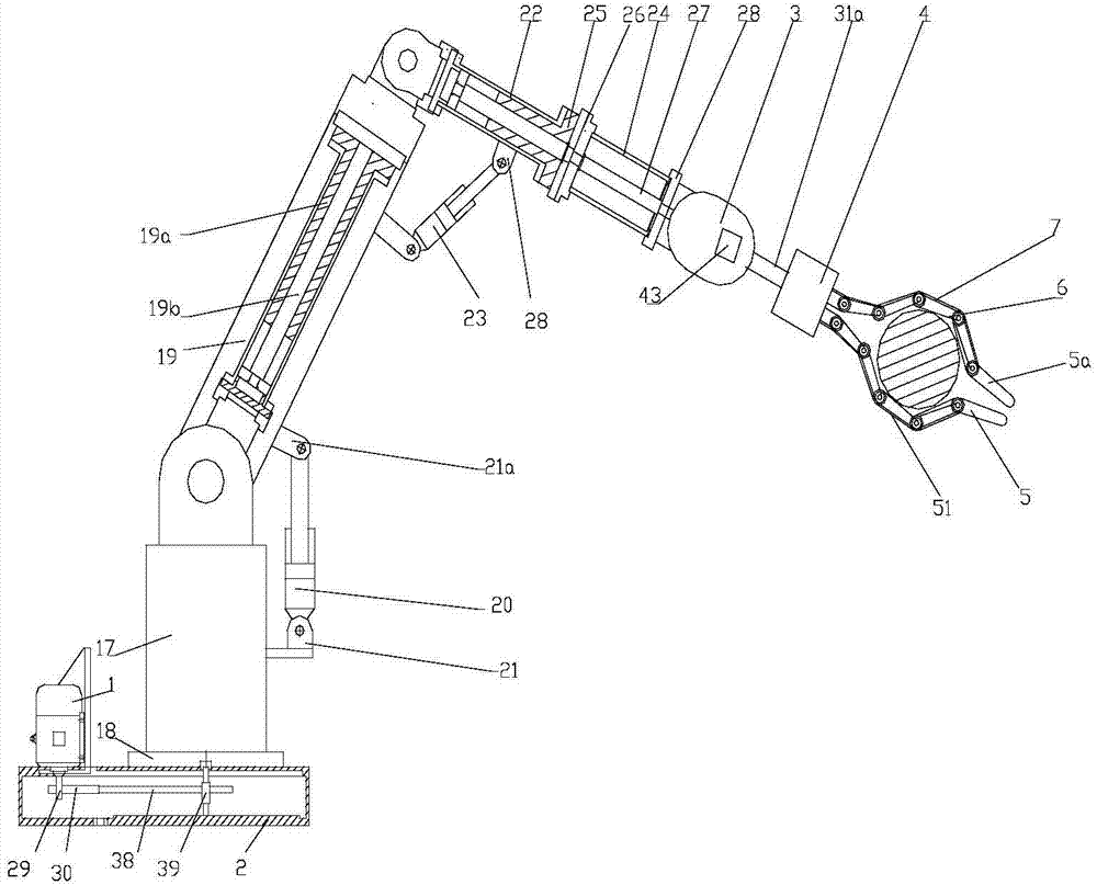 Precise positionable and compensable heavy-load mechanical arm