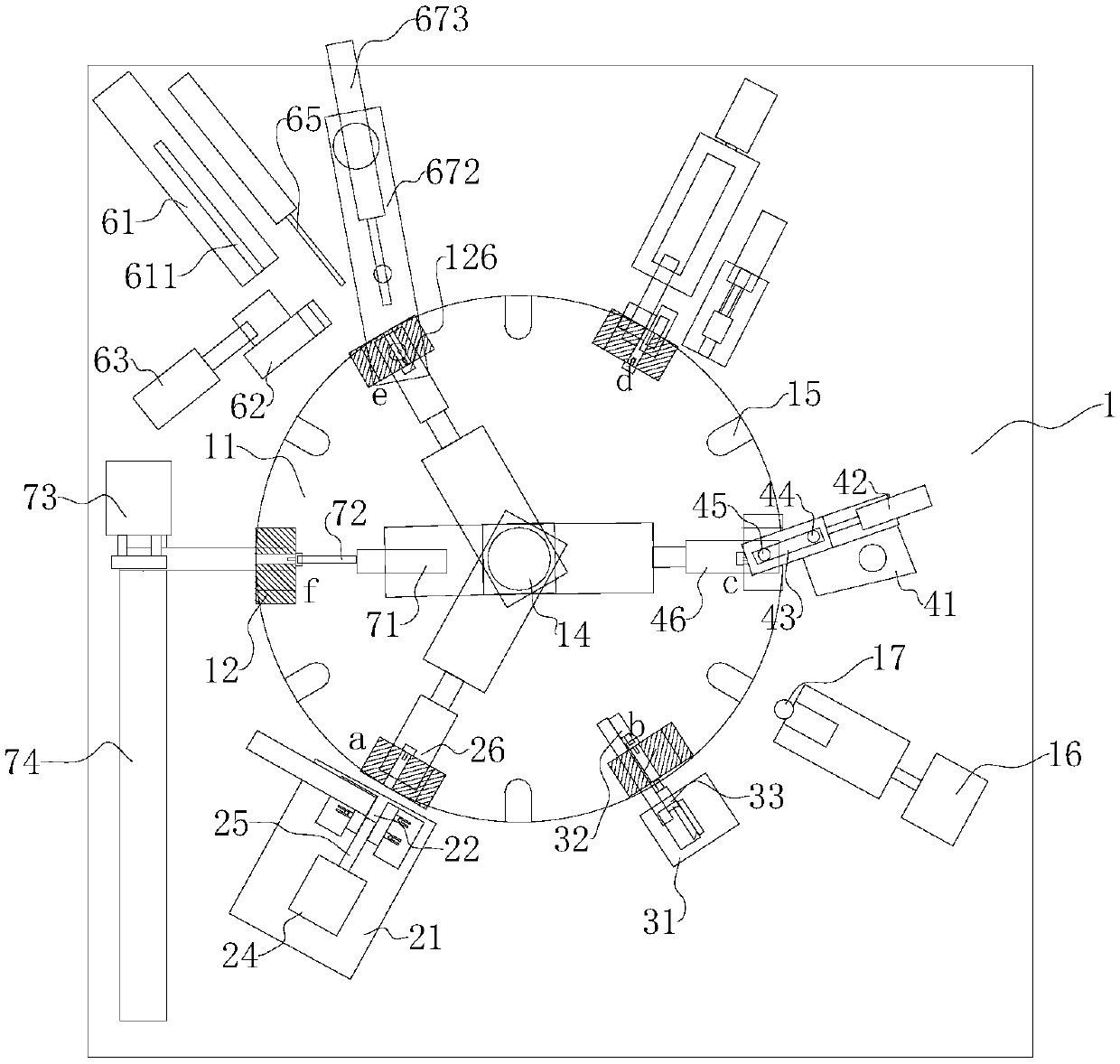 Lock assembly machine and bolt assembly mechanism thereof