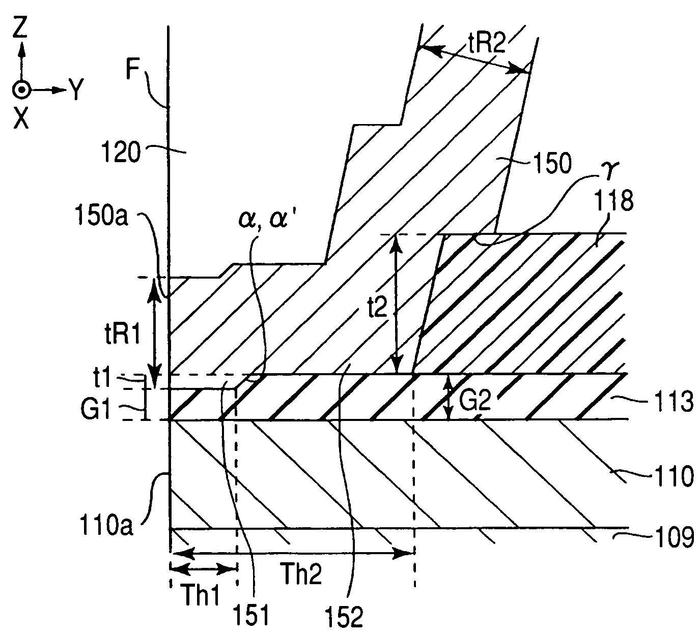 Perpendicular magnetic recording head having a stepped portion and method of manufacturing the same