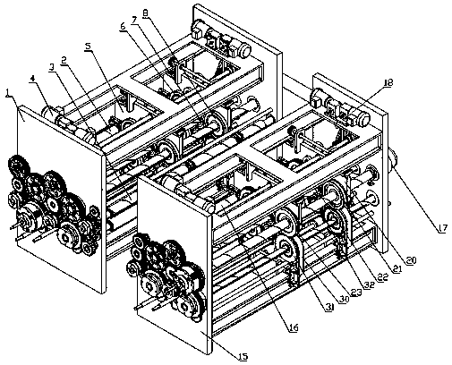 Line pressing and slotting system for corrugated board printing machine