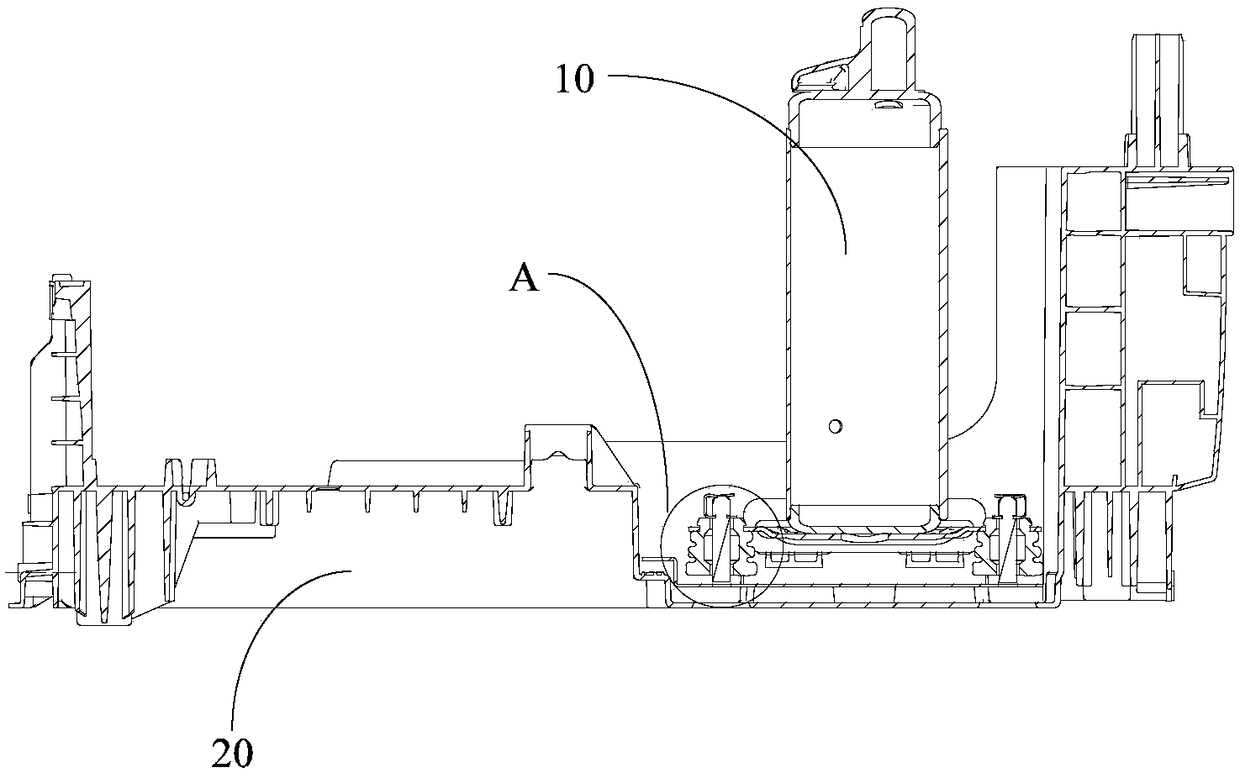 Mounting assembly of compressor and clothes treatment device