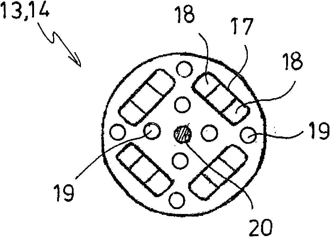 Electric resistance heat element for a heating device for heating a flowing gaseous medium