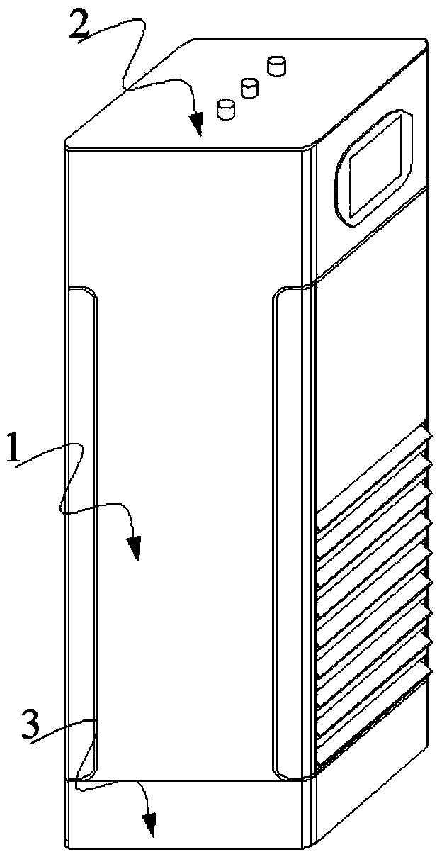 Vertical type air purifier with noise-reducing structure