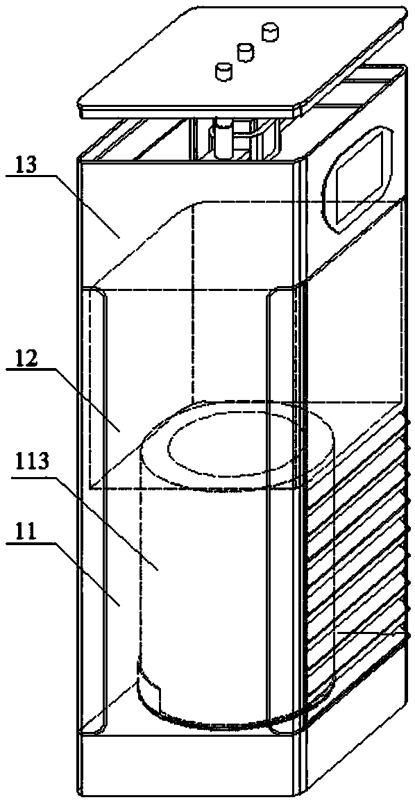 Vertical type air purifier with noise-reducing structure