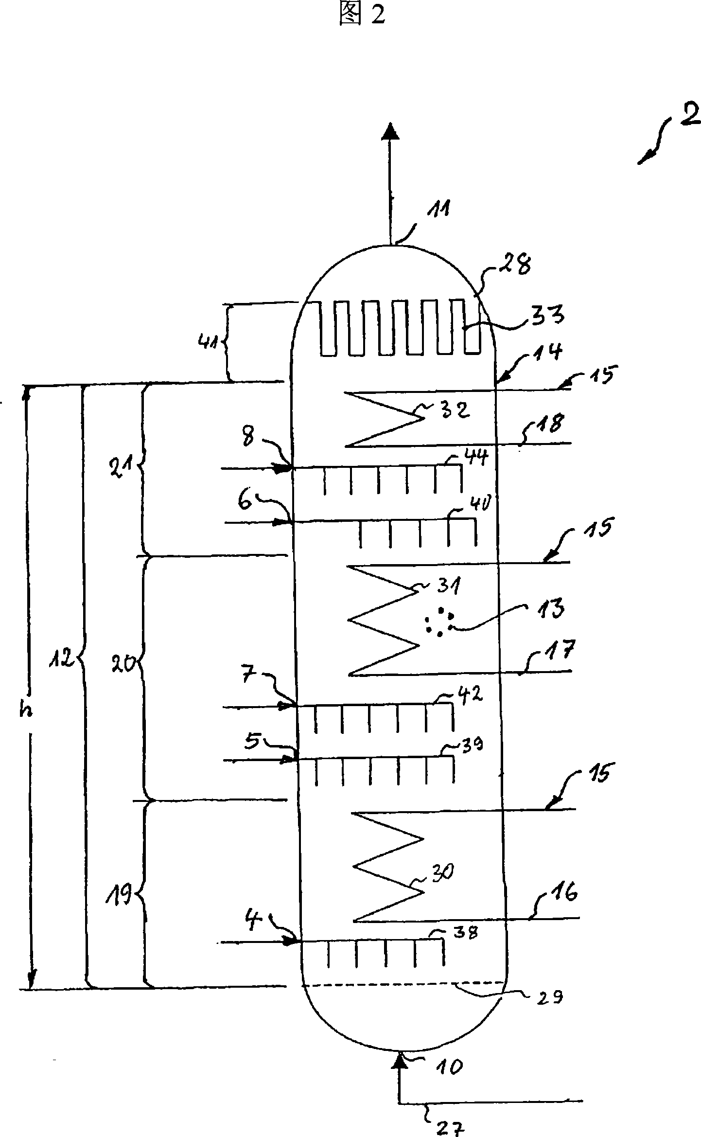 Oxychlorination device and method