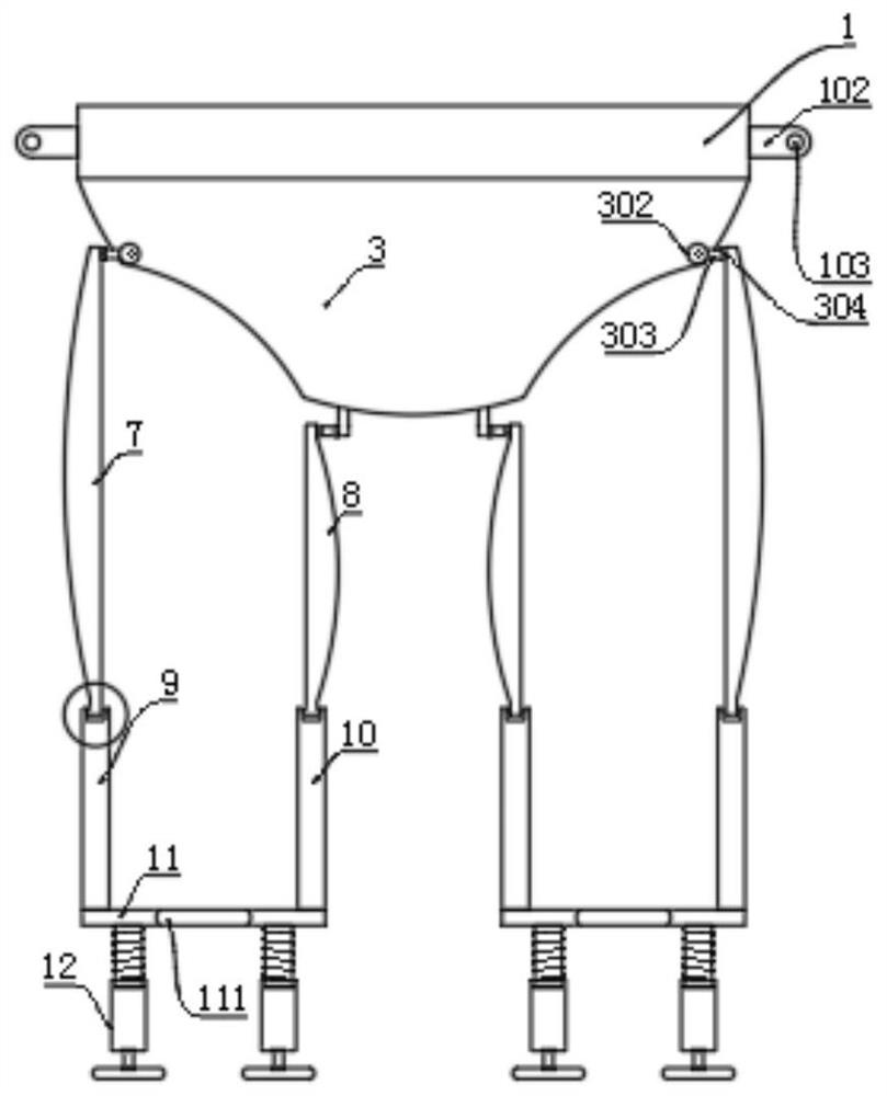 A self-supporting postoperative fixation frame for hip bones