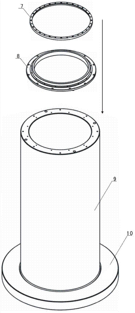 Air flotation assembly for large-scale precise rotary table