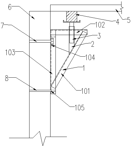 Adjustable tripod support system and method for fabricated concrete shear wall structure