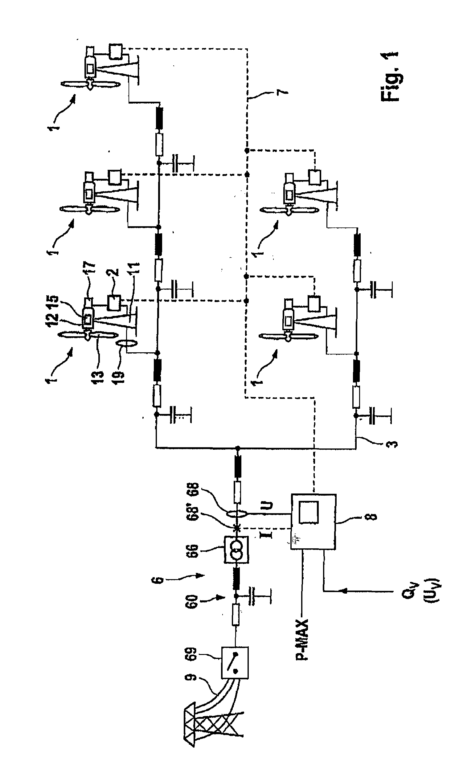 Wind park with voltage regulation of the wind energy systems and operating method