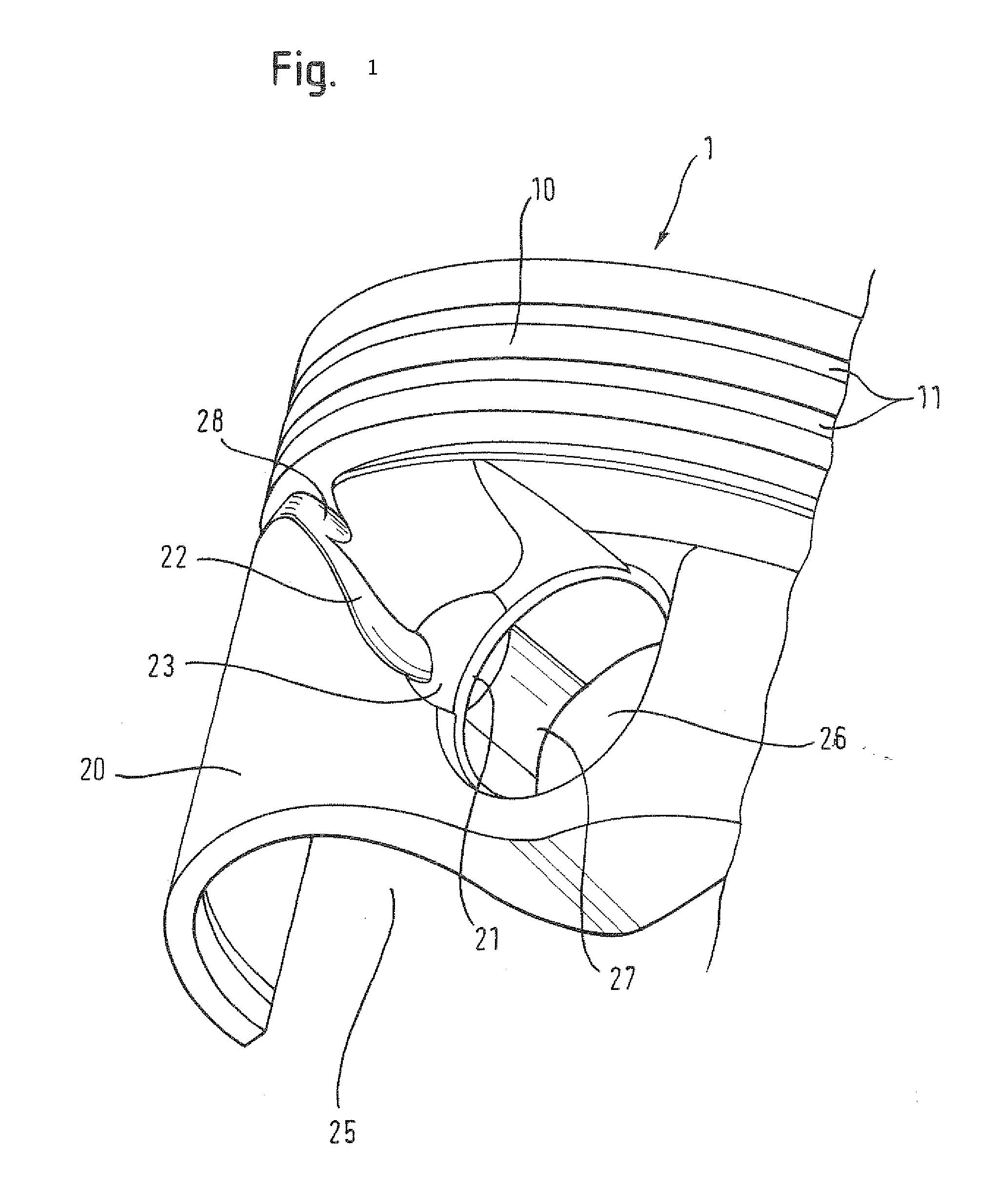 Piston having oil supply channel for hub bore holes