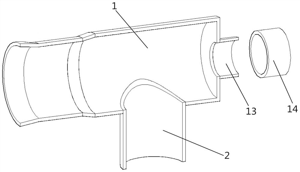 Nasal oxygen inhalation catheter connector capable of being connected with anaesthesia machine