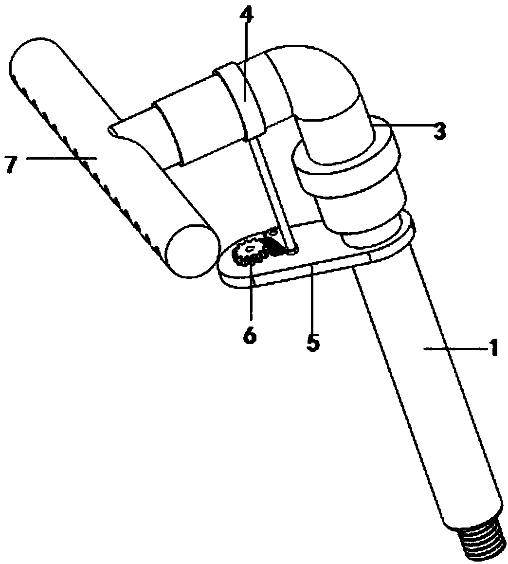 Self-rotation all-direction pesticide applying machine spraying rod