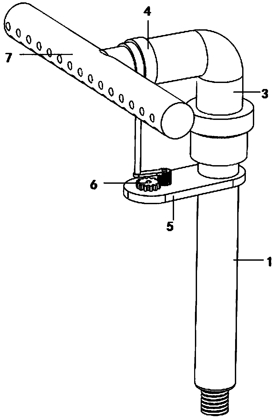 Self-rotation all-direction pesticide applying machine spraying rod