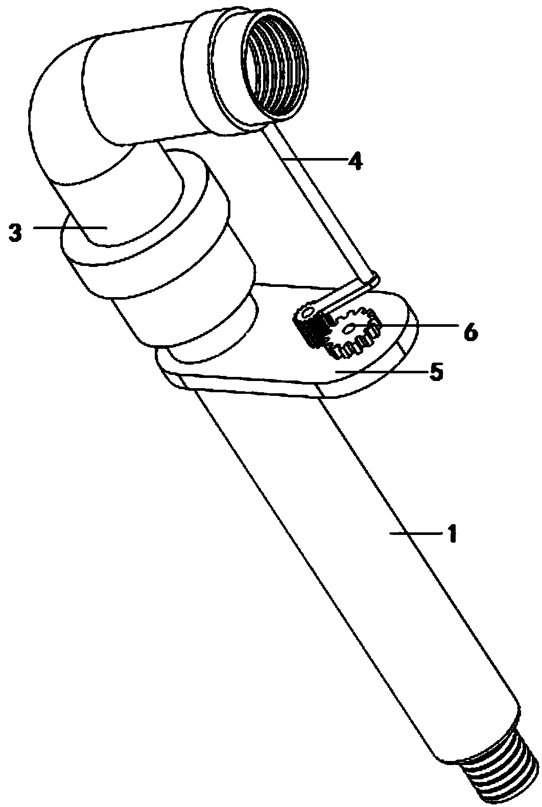 Self-rotation all-direction pesticide applying machine spraying rod